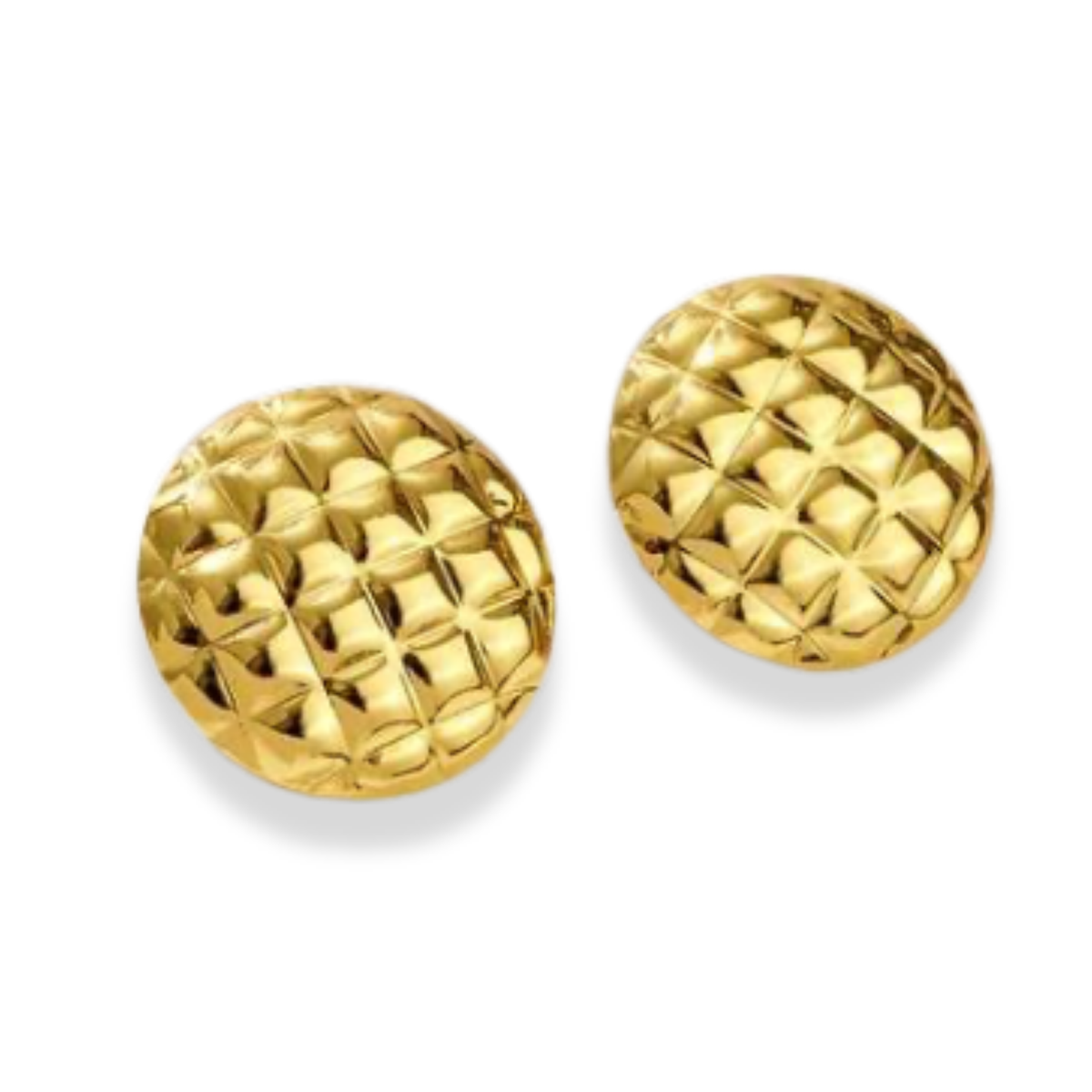 Aretes redondos con cuadritos dentro