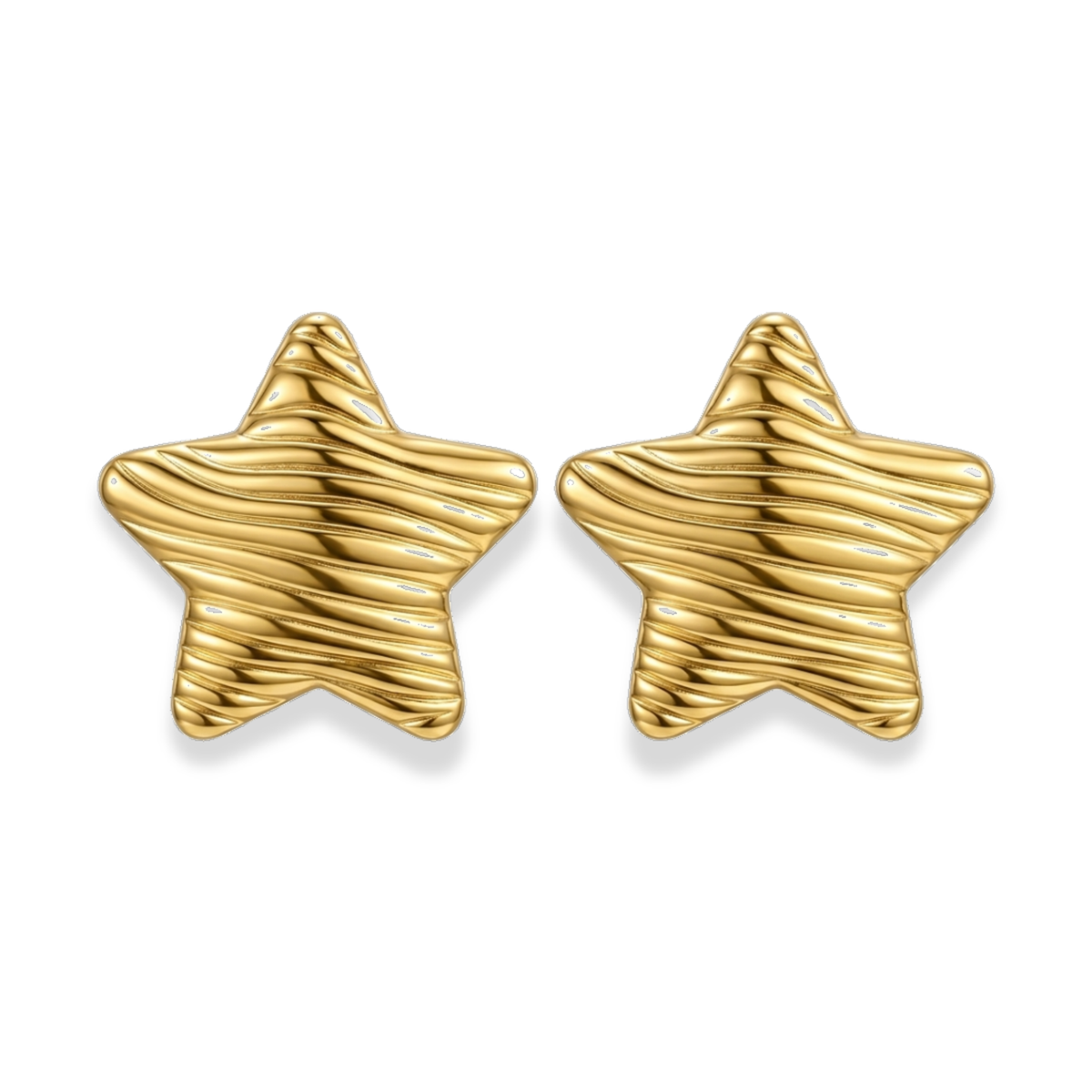 Aretes de estrella con líneas