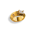 Anillo chunky zirconia cuadrada