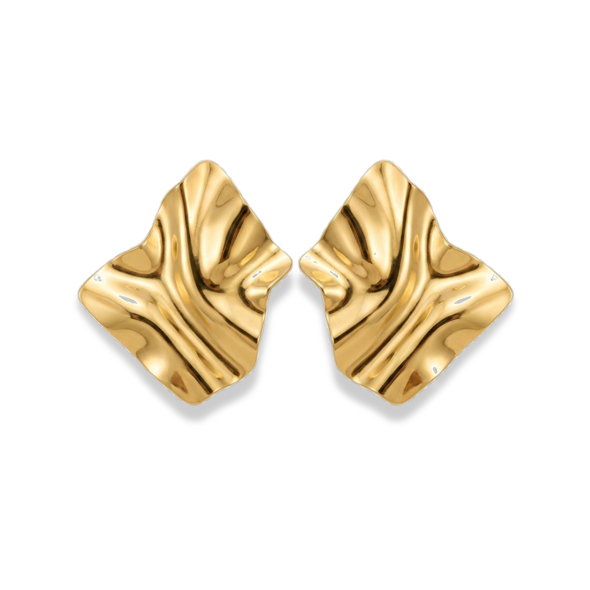 Aretes asimétricos con textura