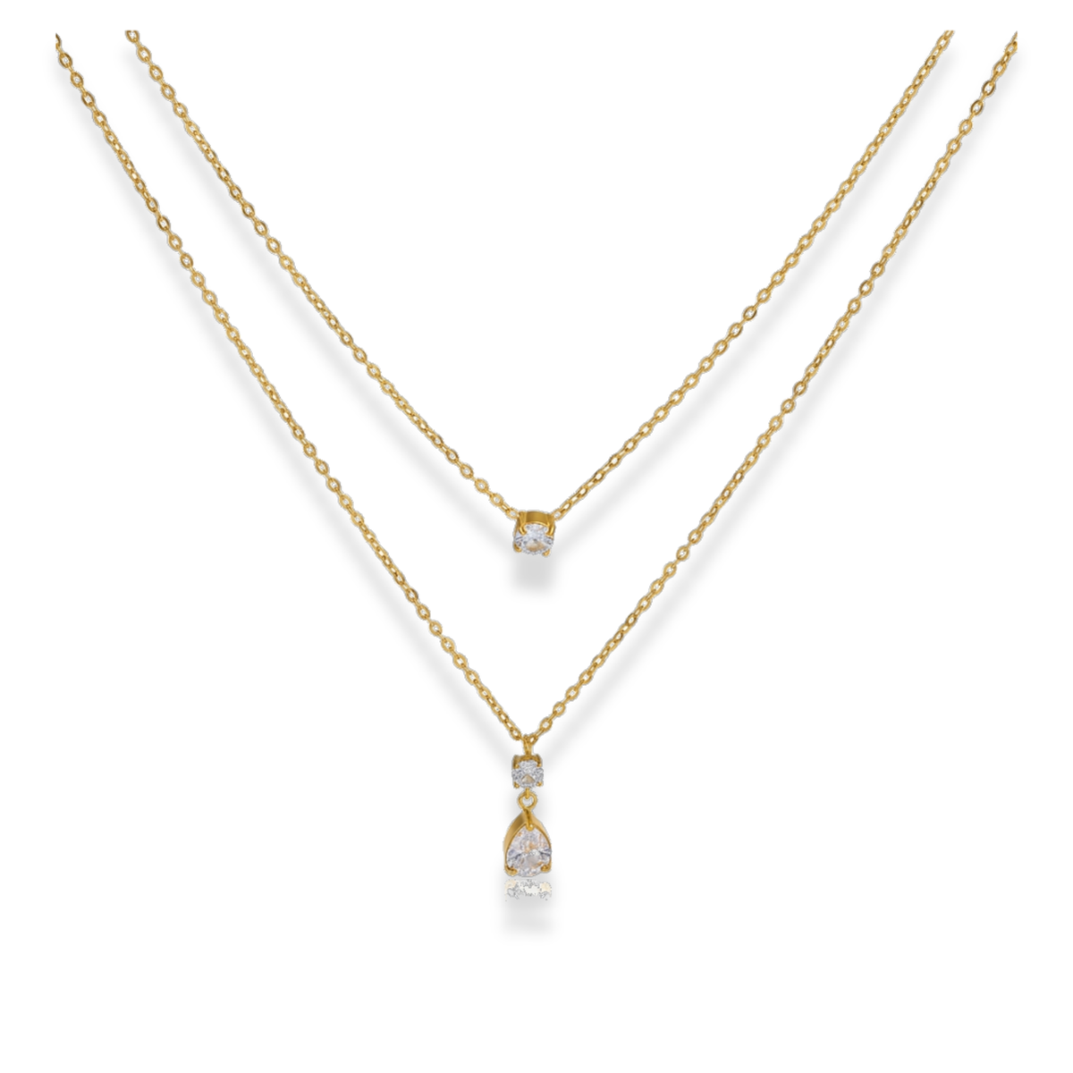 Set d cadenas con zirconias colgantes