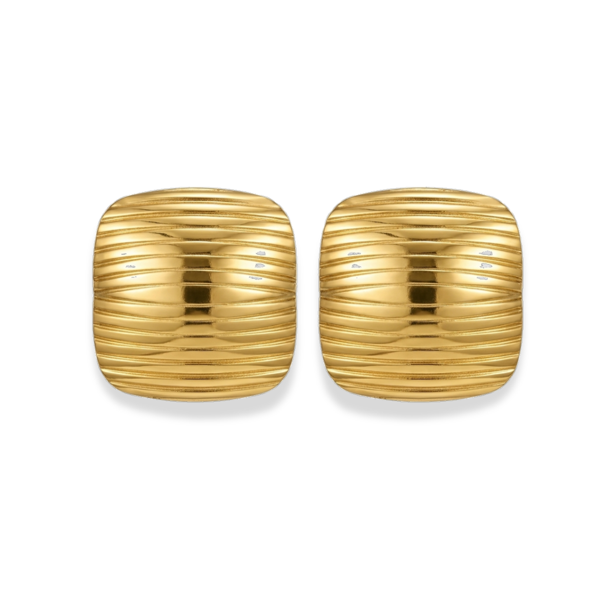 Aretes cuadrados con líneas