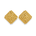 Aretes cuadrados trenzados