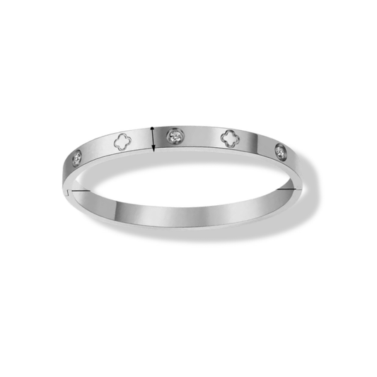 Pulsera rígida plateada