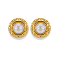 Aretes redondos con perla