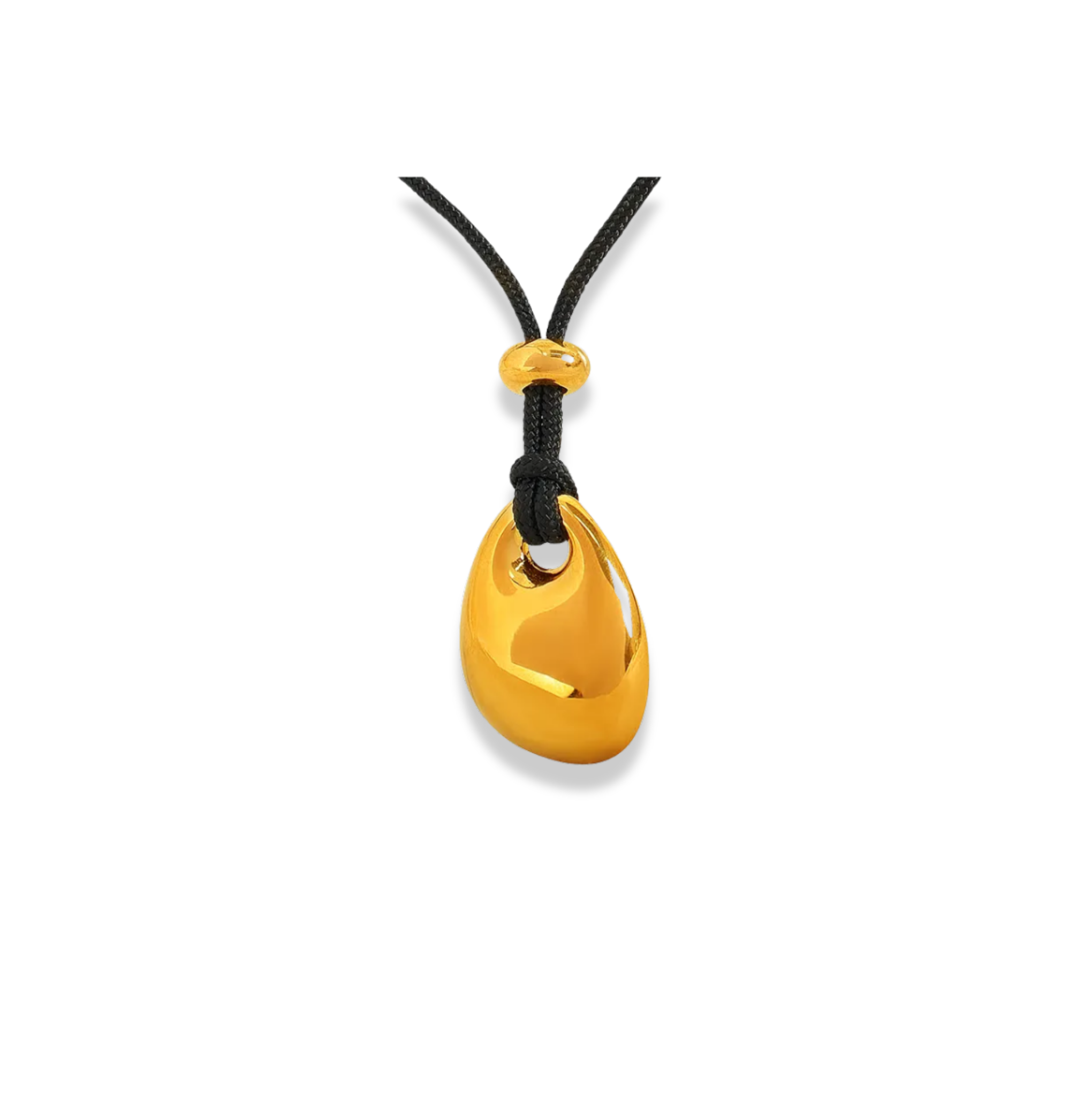 Collar hilo negro dije gota