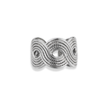 Anillo con remolinos plateado