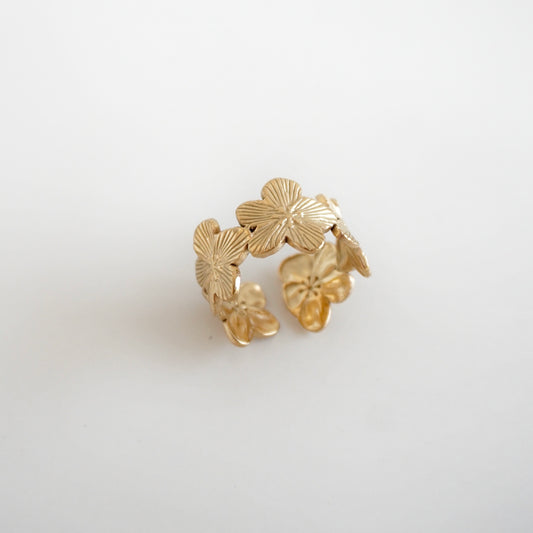 Anillo chuncky flores