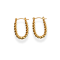 Hoops con textura trenzada largas