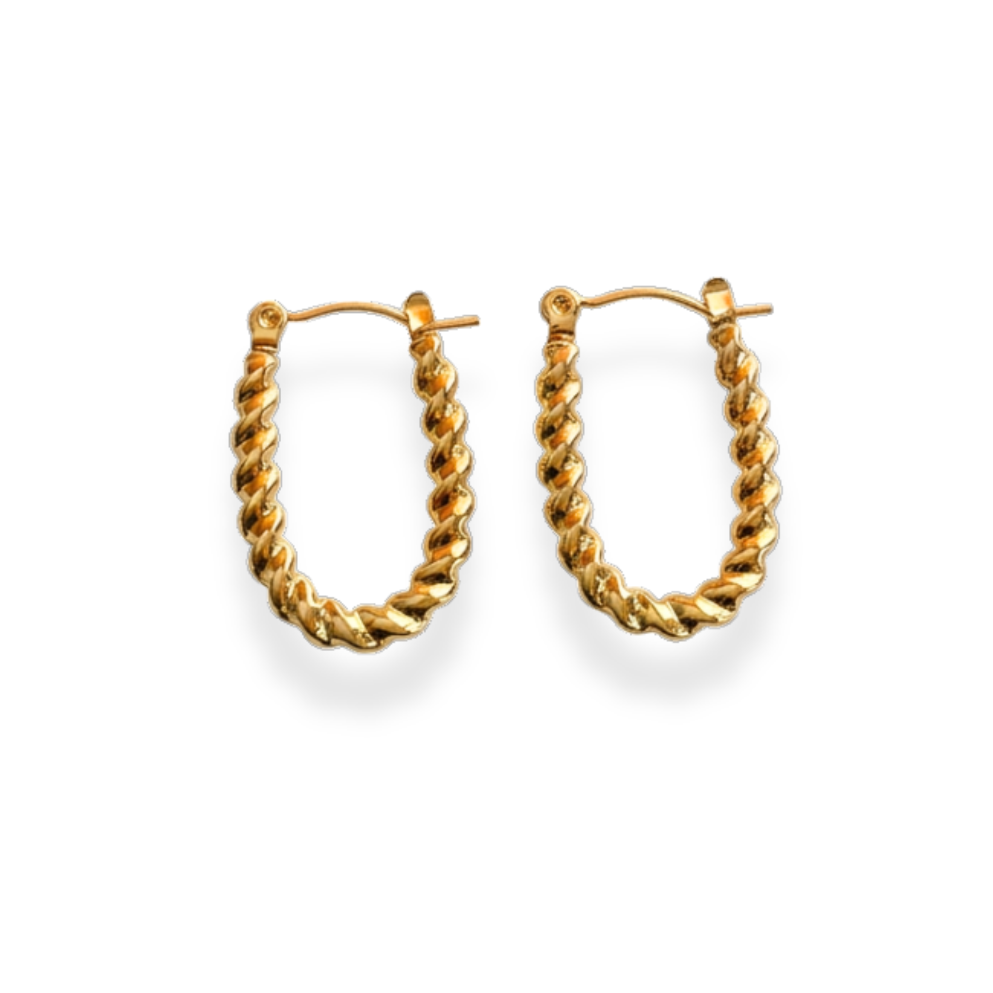 Hoops con textura trenzada largas