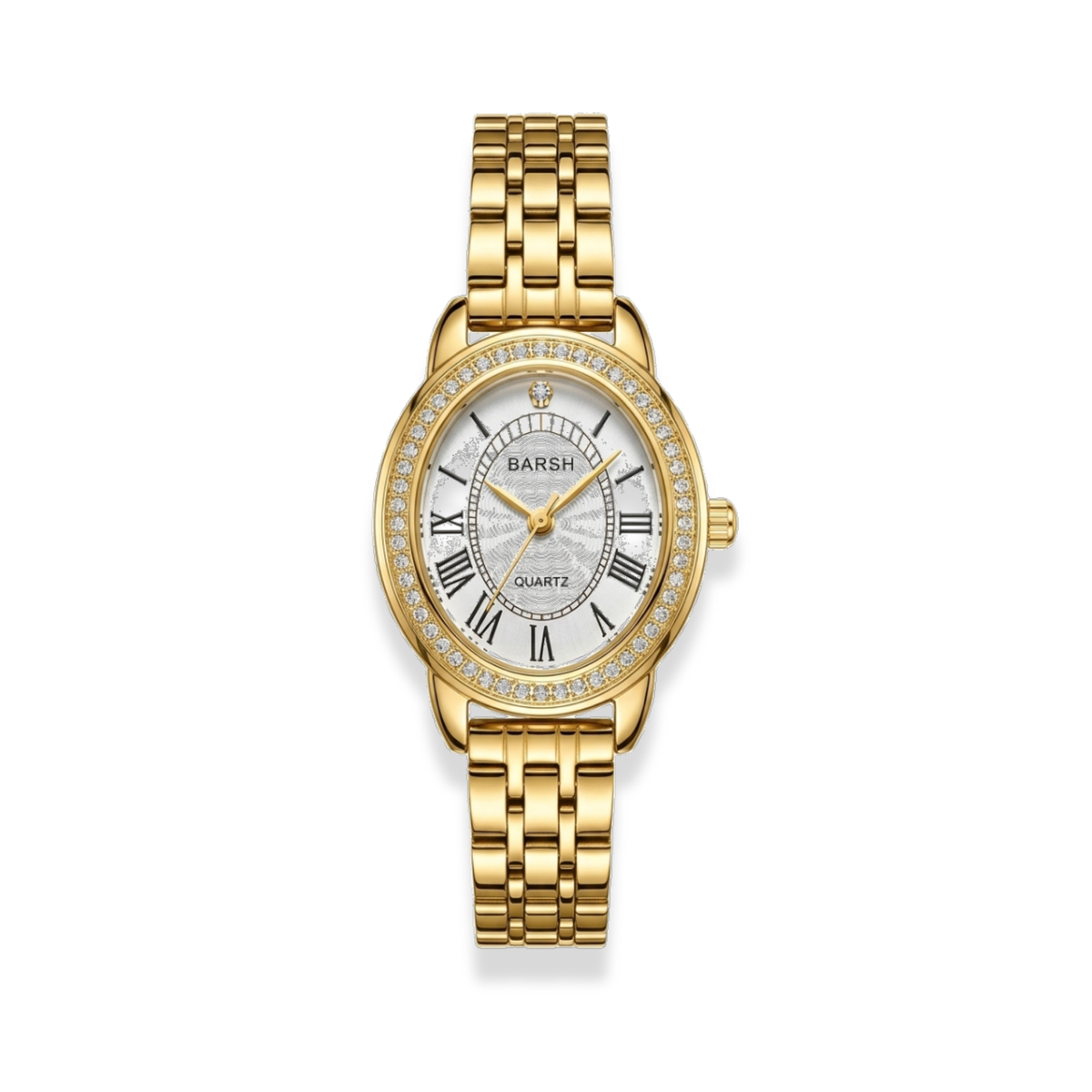 Reloj ovalado con zirconias