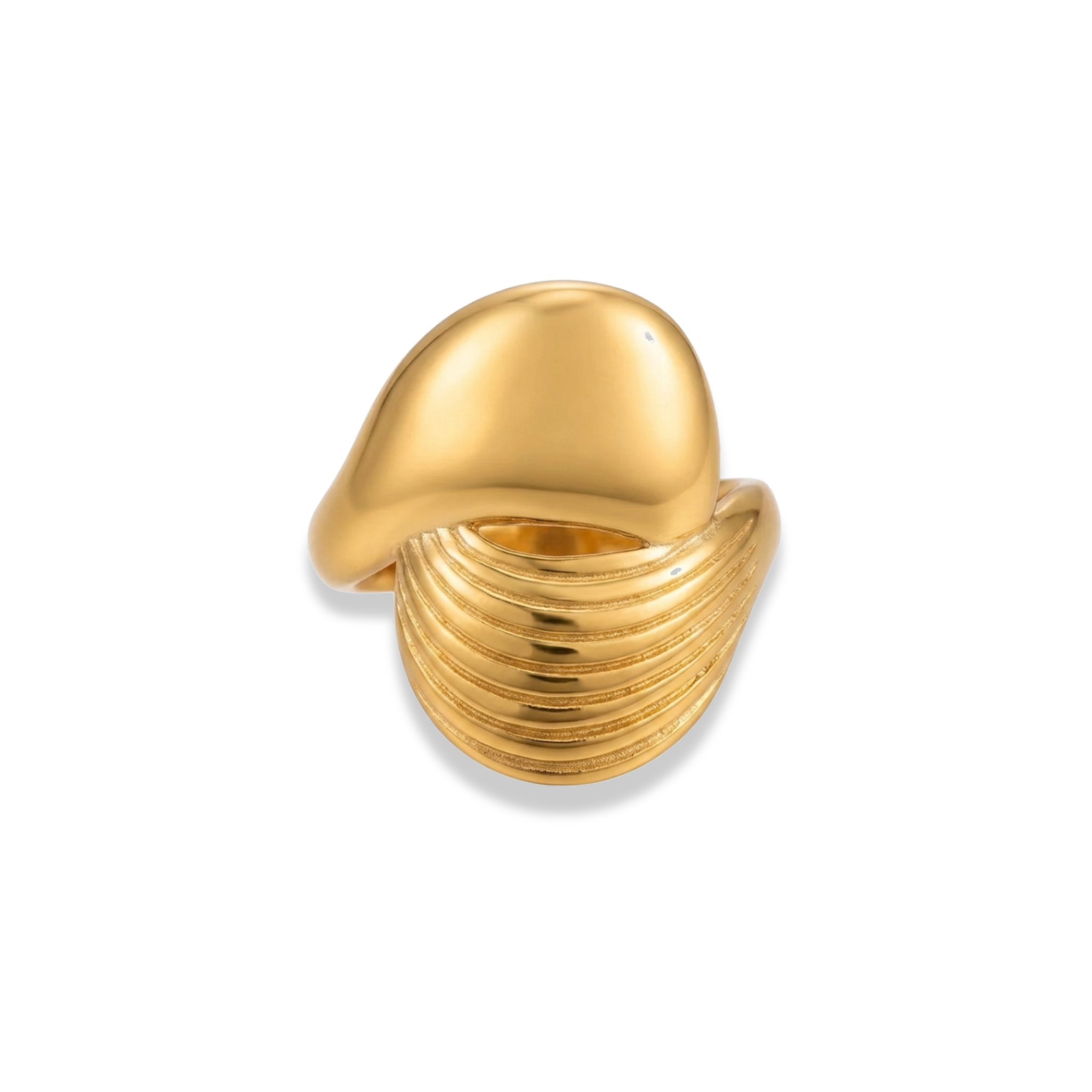 Anillo cruzado chunky