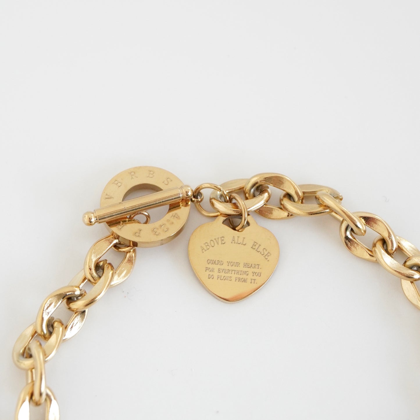 Pulsera de eslabones dije corazón