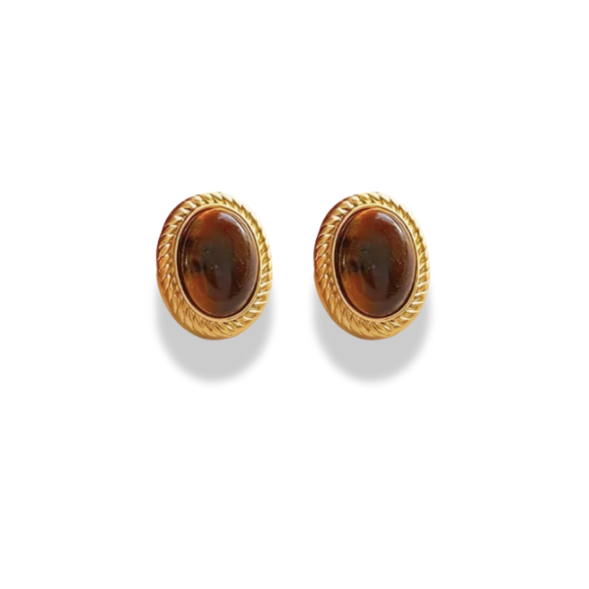 Aretes versátiles café oscuro