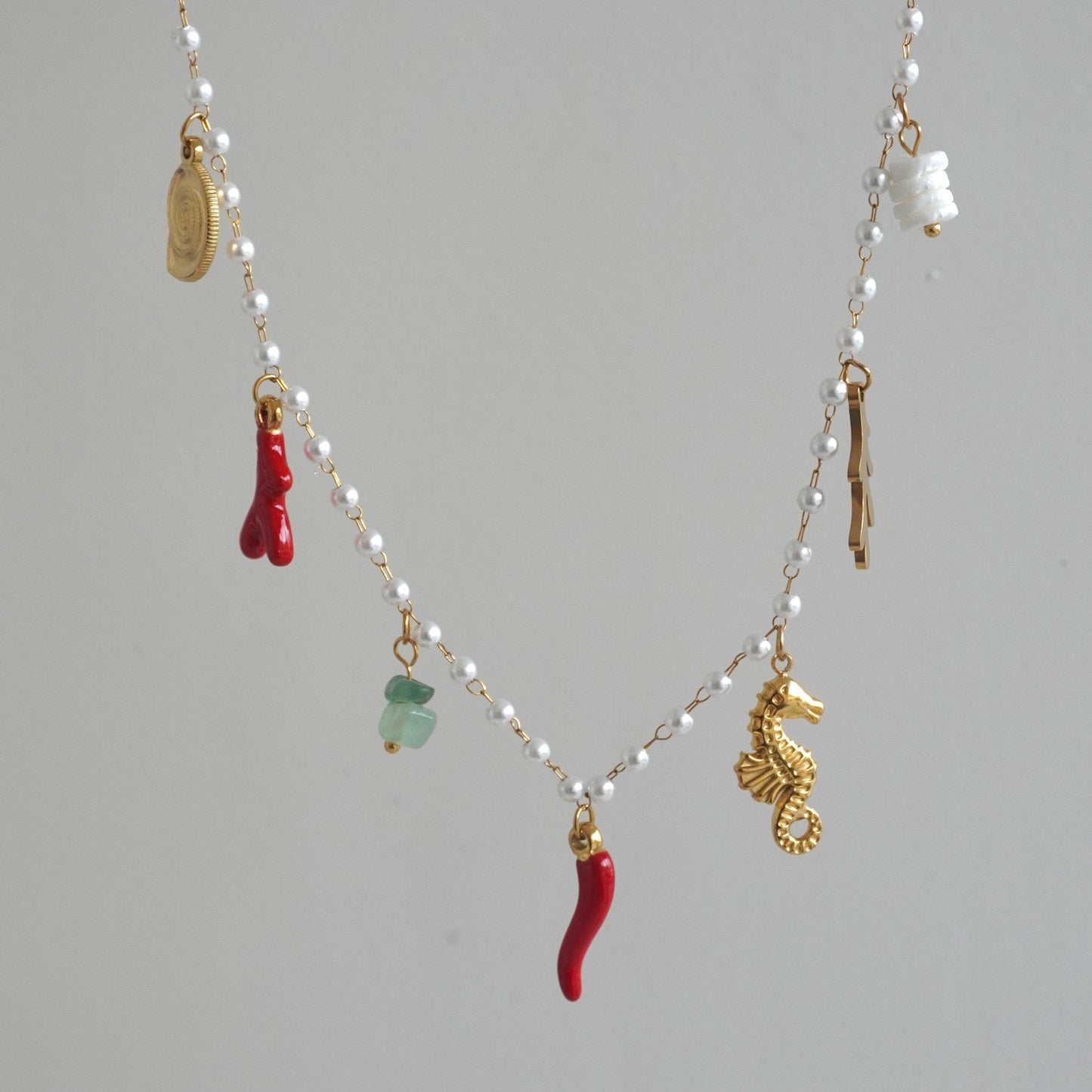 Chocker perlas 7 dijes