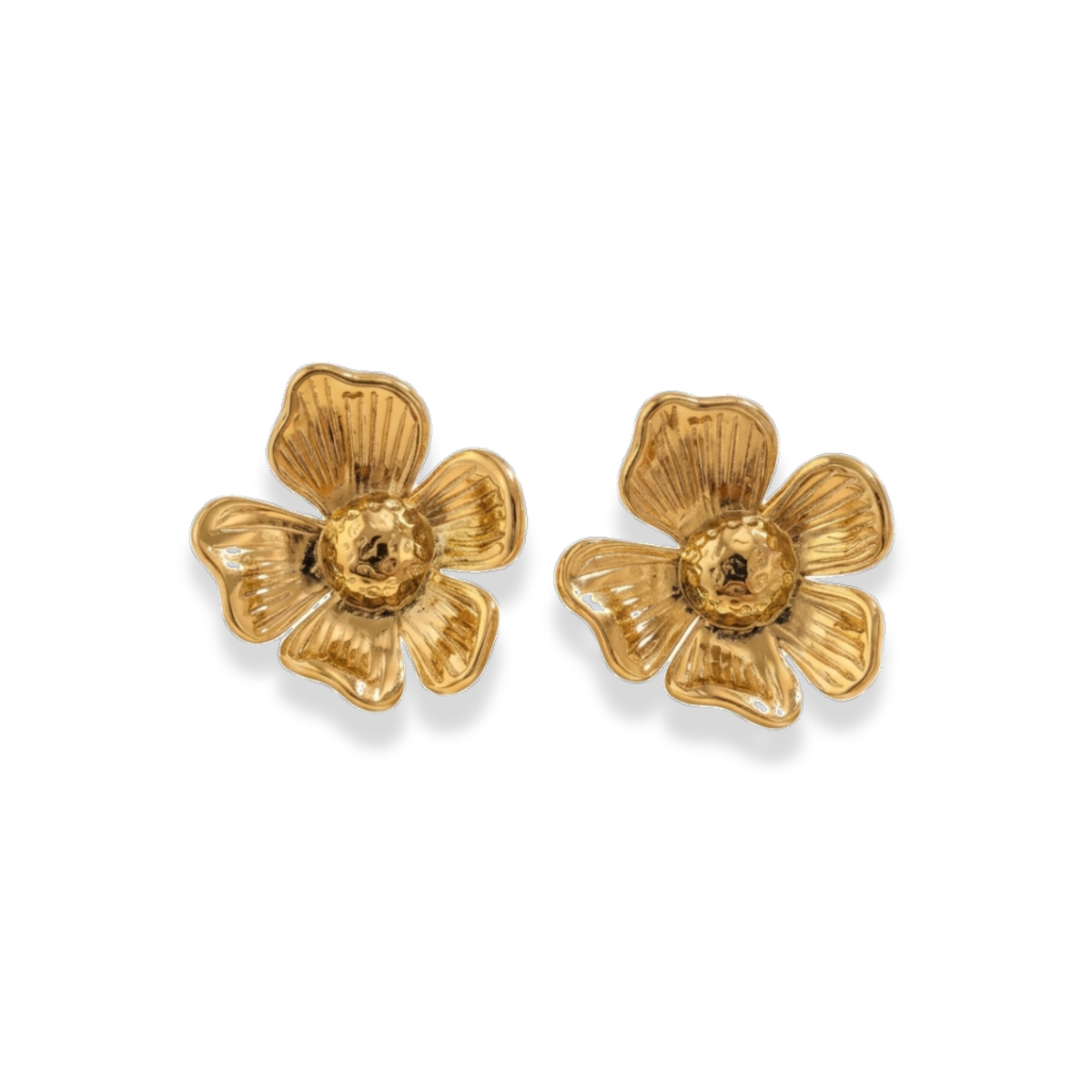 Aretes de flor de pétalos irregulares