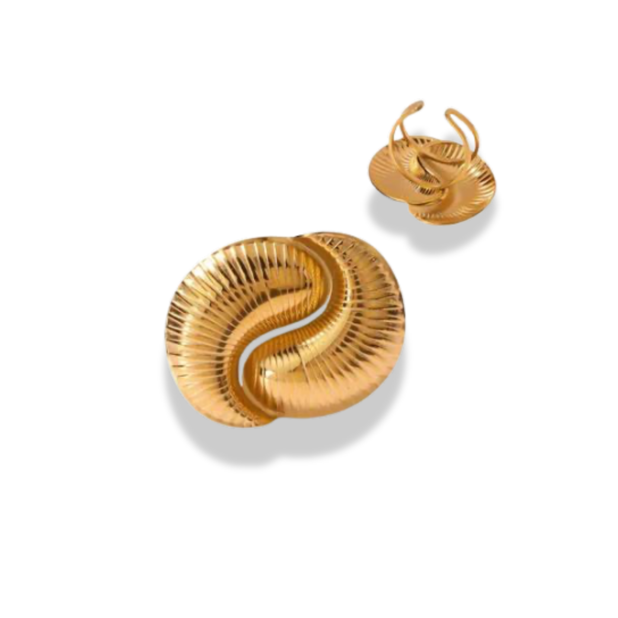 Anillo chunky tipo caracola