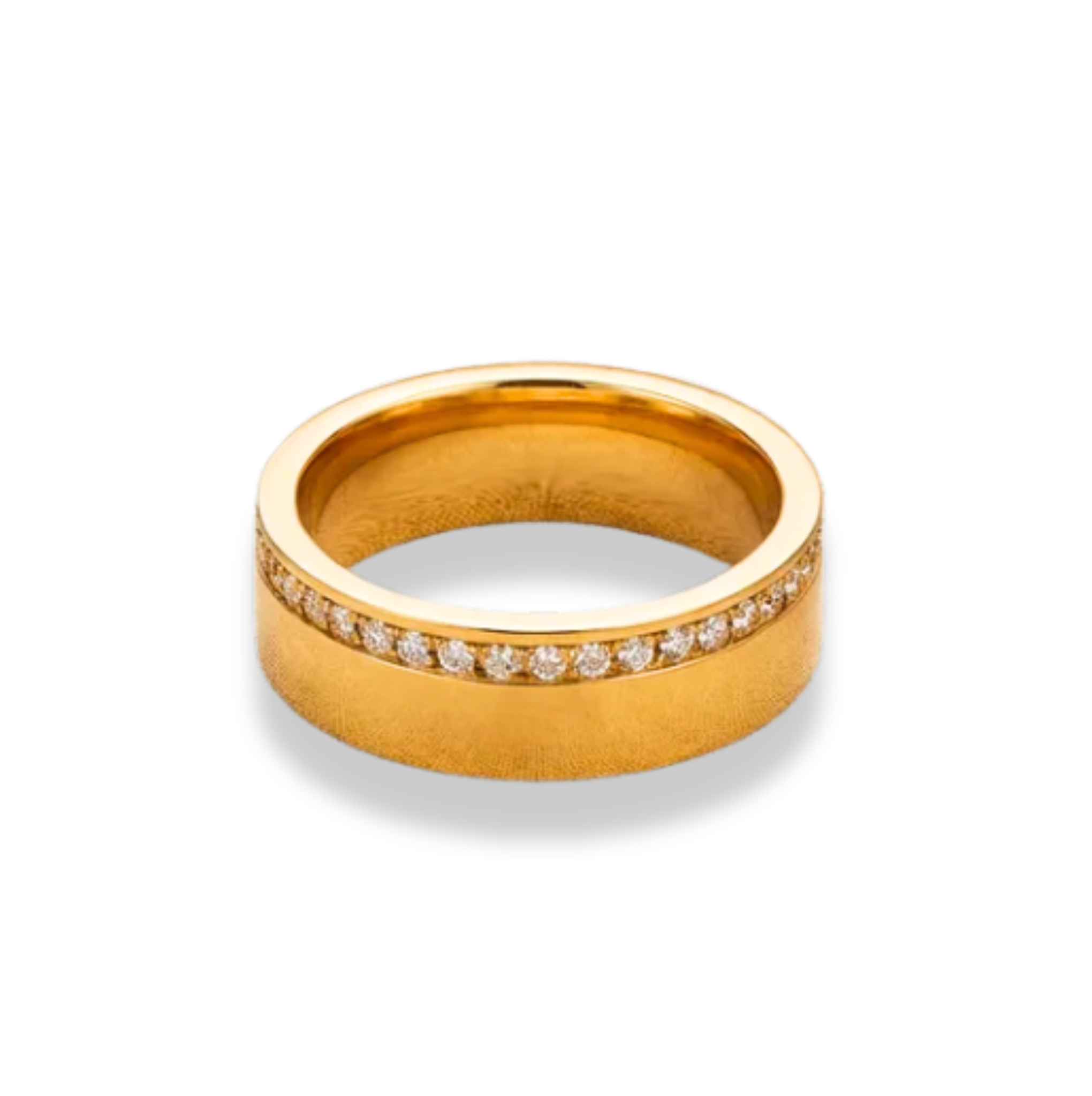 Anillo liso líneas zirconia