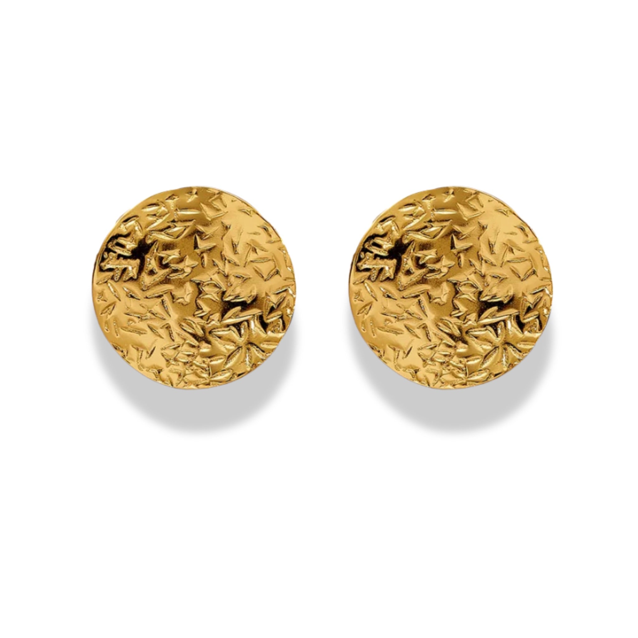 Aretes redondos con textura