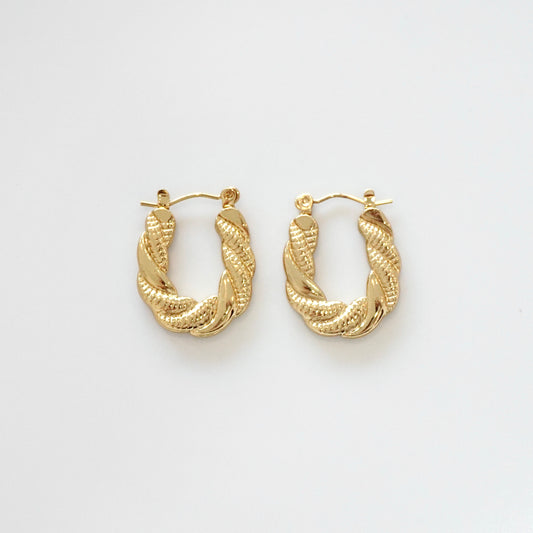 Hoops ovaladas trenzadas