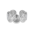 Anillo con remolinos plateados