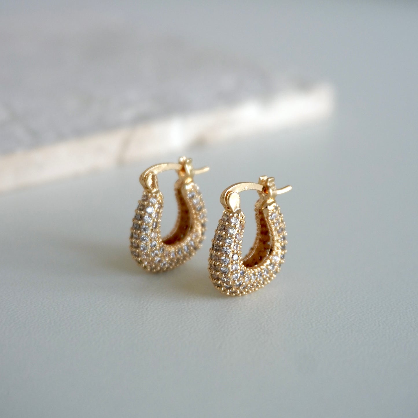 Aretes mini brillosos