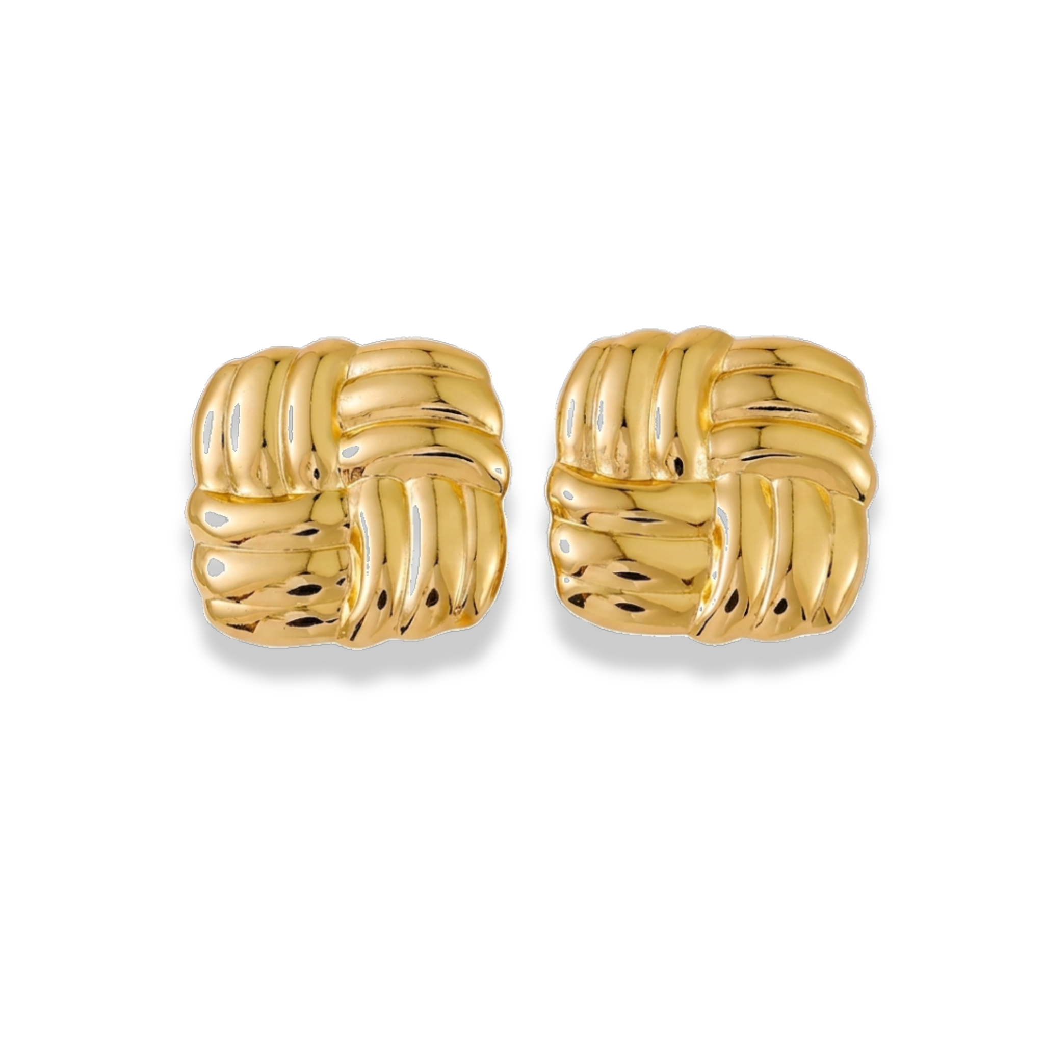 Aretes cuadrados con textura