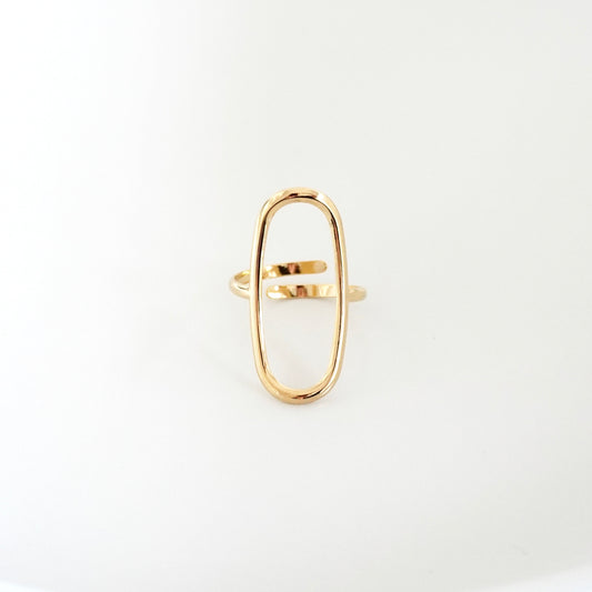 Anillo óvalo hueco