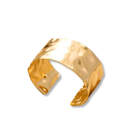 Pulsera rigida texturizada ancha