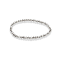 Pulsera de bolitas plateadas 2mm