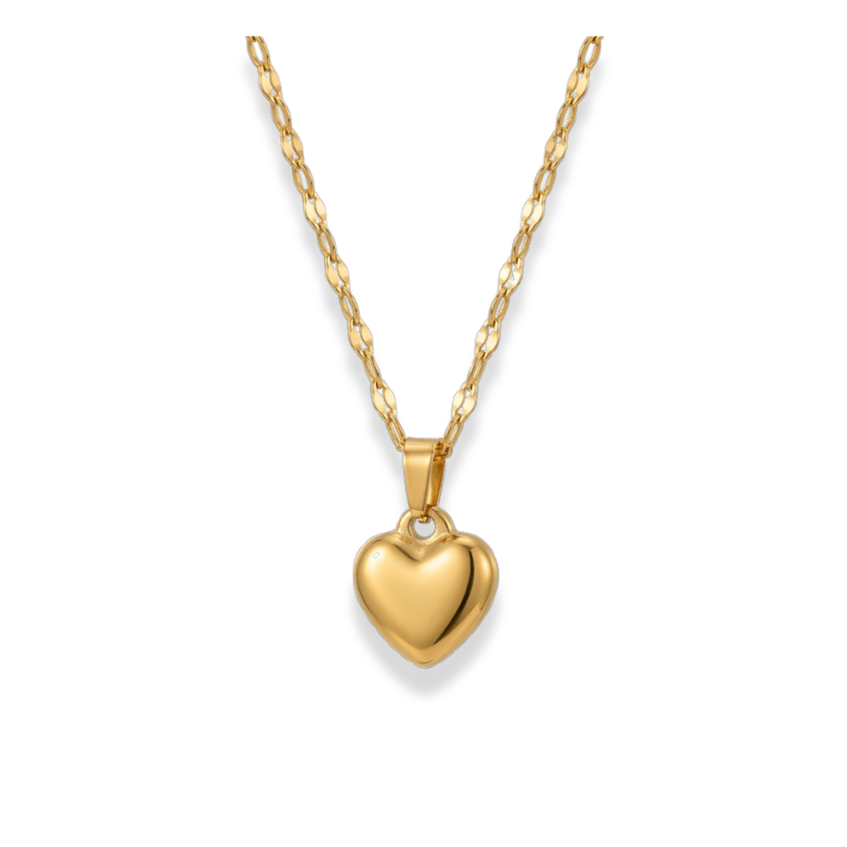 Cadena con dije de corazón liso
