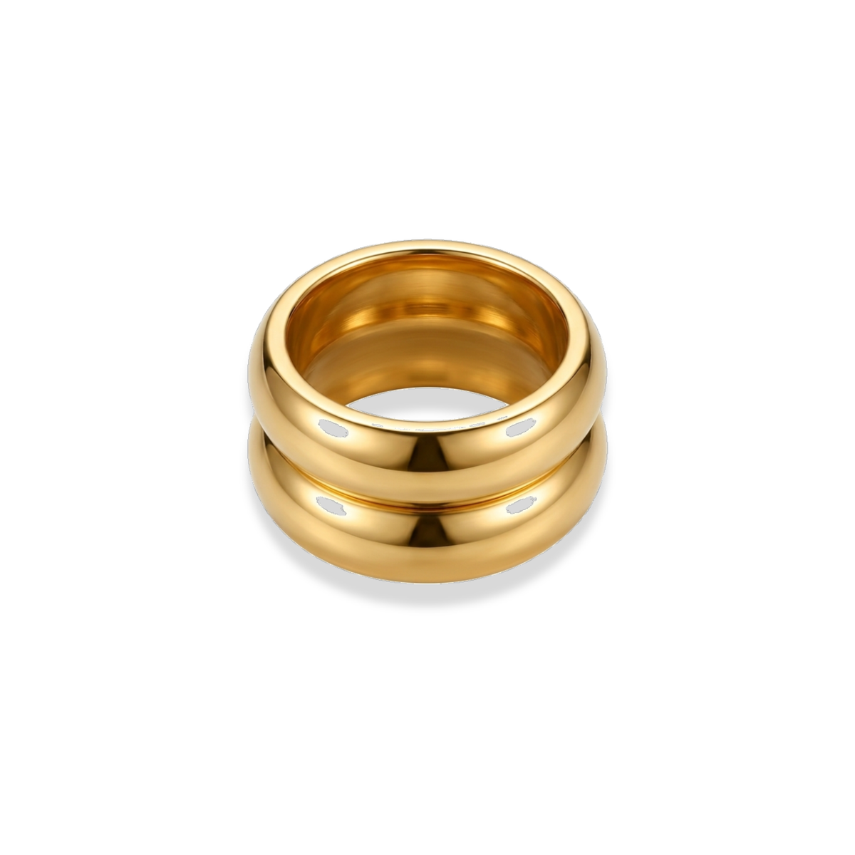 Anillo doble línea chunky