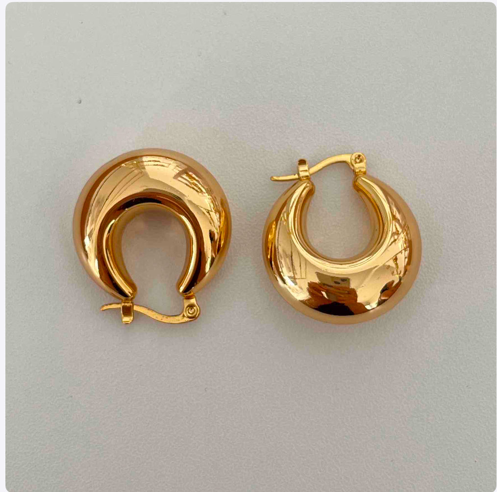 Hoops chunky oro laminado