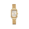 Reloj rectangular dorado