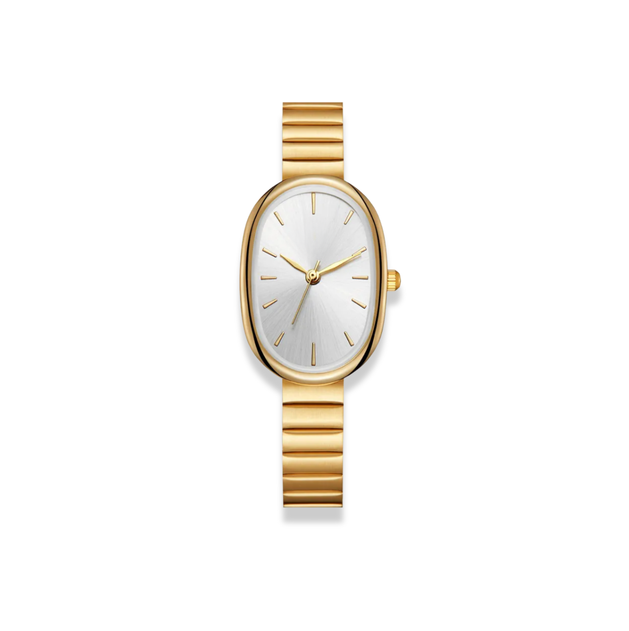 Reloj ovalo dorado