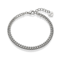 Pulsera doble de bolitas plateado