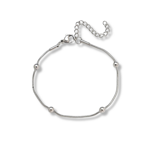 Pulsera lisa de bolitas