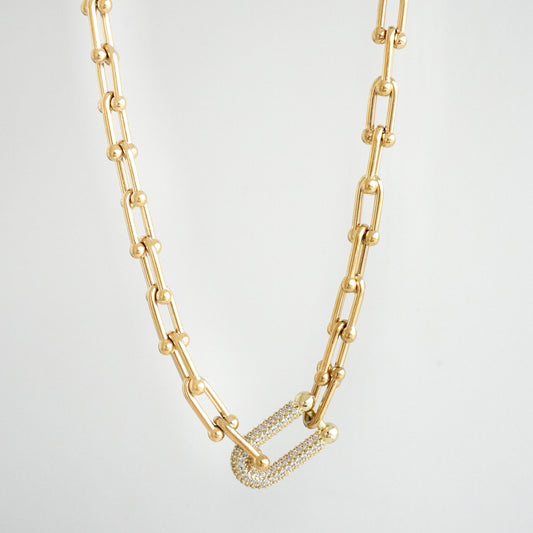 Collar chuncky dije brilloso herradura