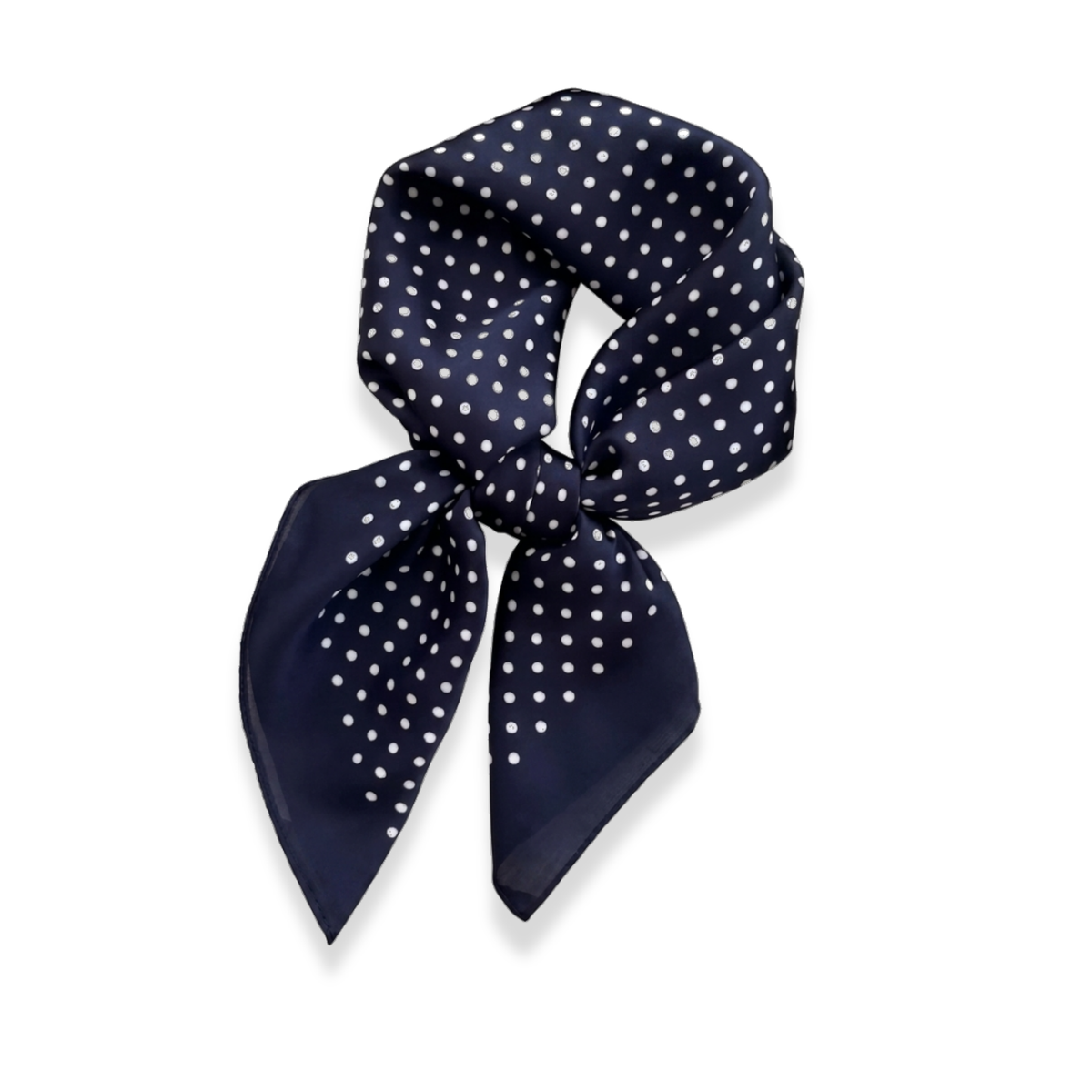 Mascada polka azul