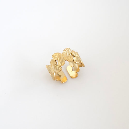 Anillo grueso mariposas
