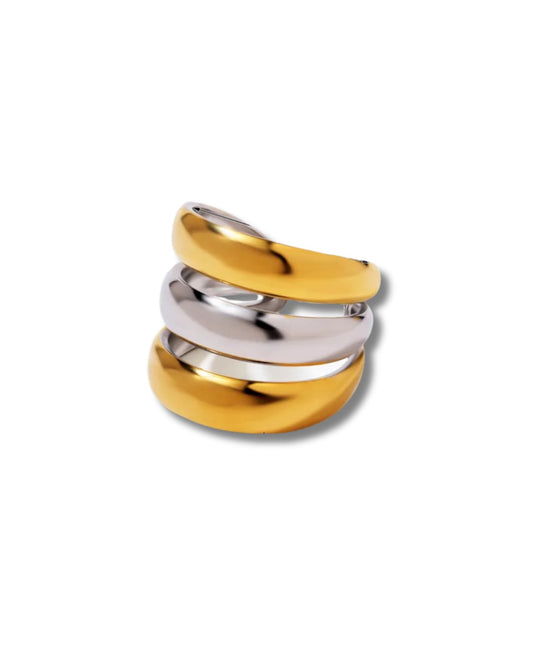 Anillo bicolor 3 líneas