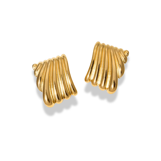 Aretes mini tipo ala cuadrada