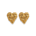 Aretes de corazón texturizados