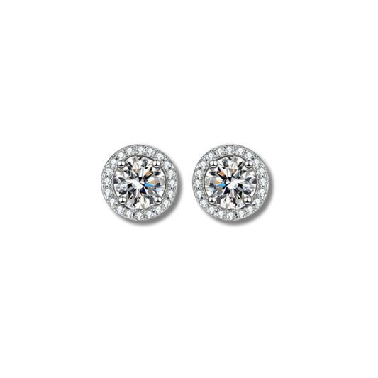 Aretes pequeños redondos con zirconia
