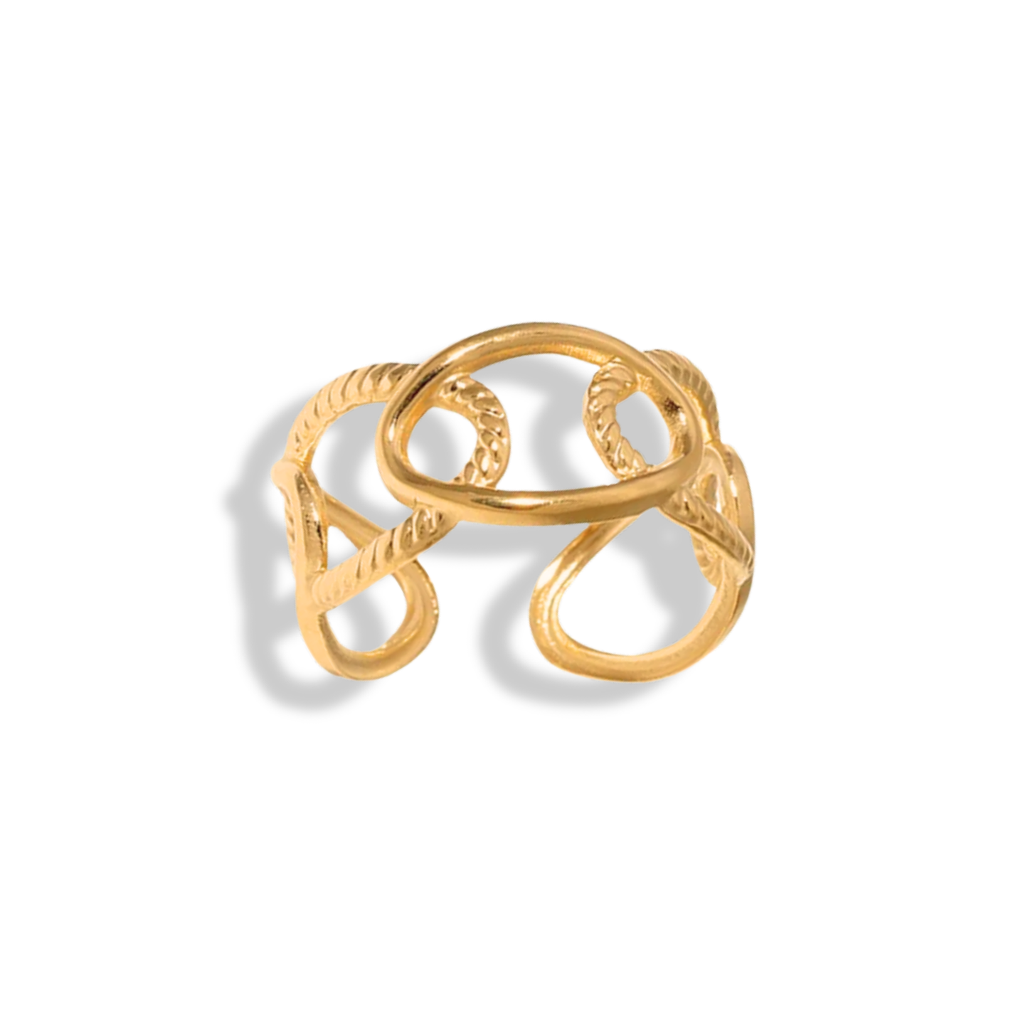 Anillo eslabones ovalados