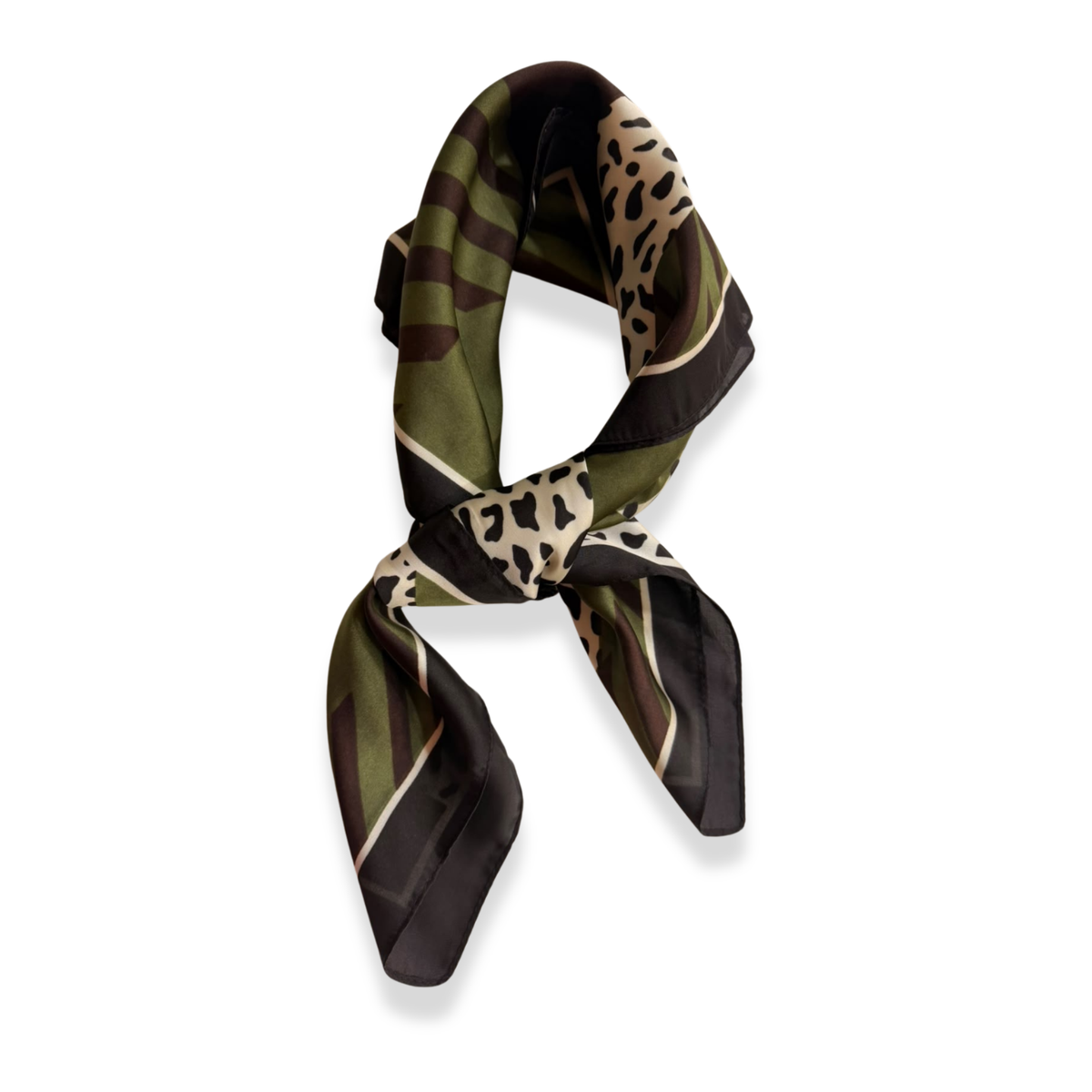 Mascada verde con print
