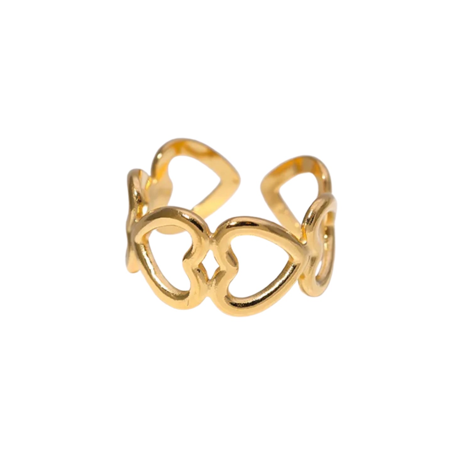 Anillo corazones huecos
