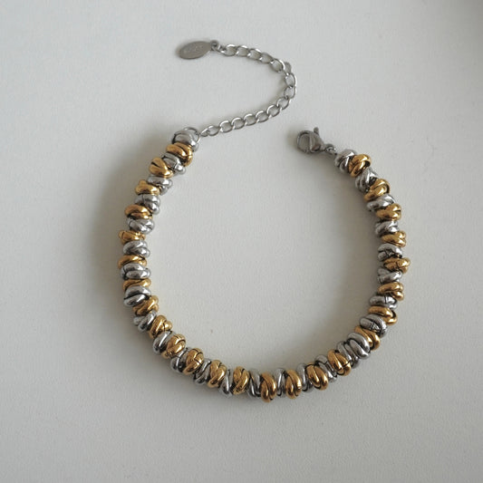 Pulsera cascabeles bicolor