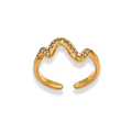 Anillo irregular con zirconia
