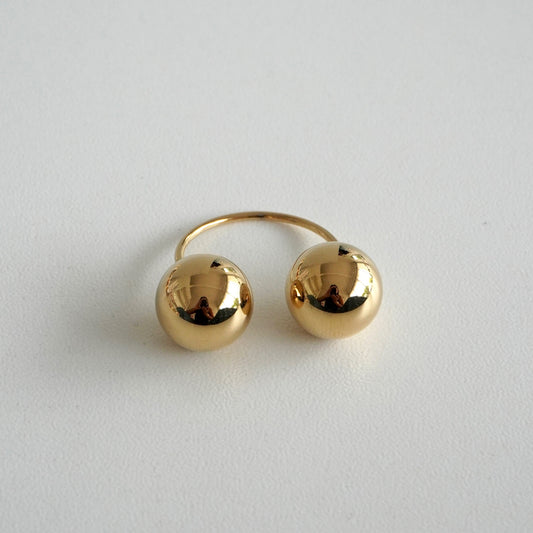 Anillo doble esfera abierto